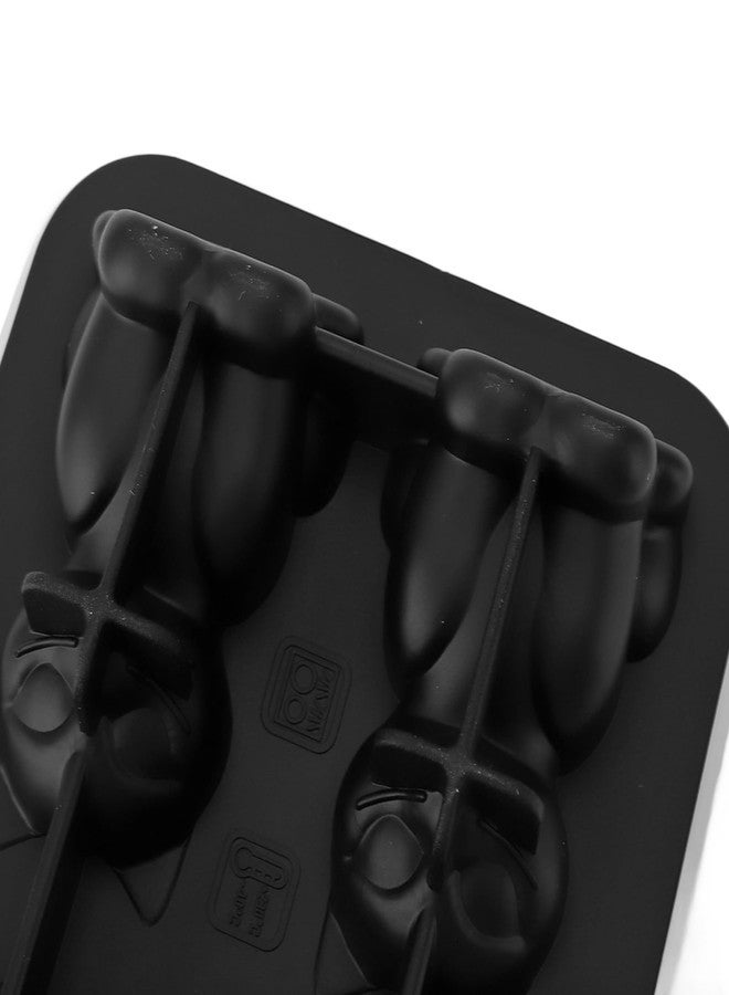 CHEOTIME 2 Pcs 3d Cat Ice Cube Mold, Cat Shaped Silicone Ice Cube Tray With Lid 4 Compartments Cat Shaped Ice Molds, Easy Release, Sturdy Ice Maker For Beverages, Coffee And Cocktails(Grey) - Image 4